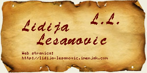 Lidija Lešanović vizit kartica